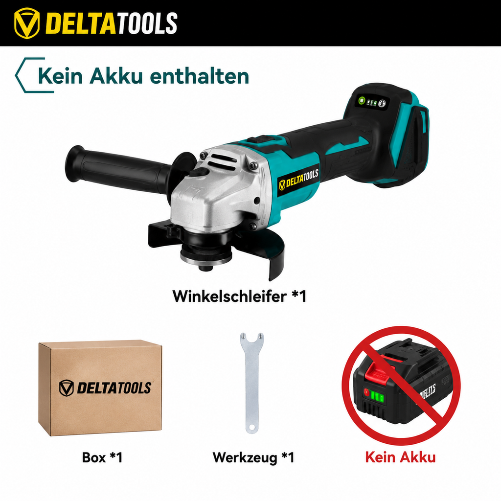 Akku Flex Trennschleifer 125mm – Solo, für Makita Akku, mit Trennscheiben