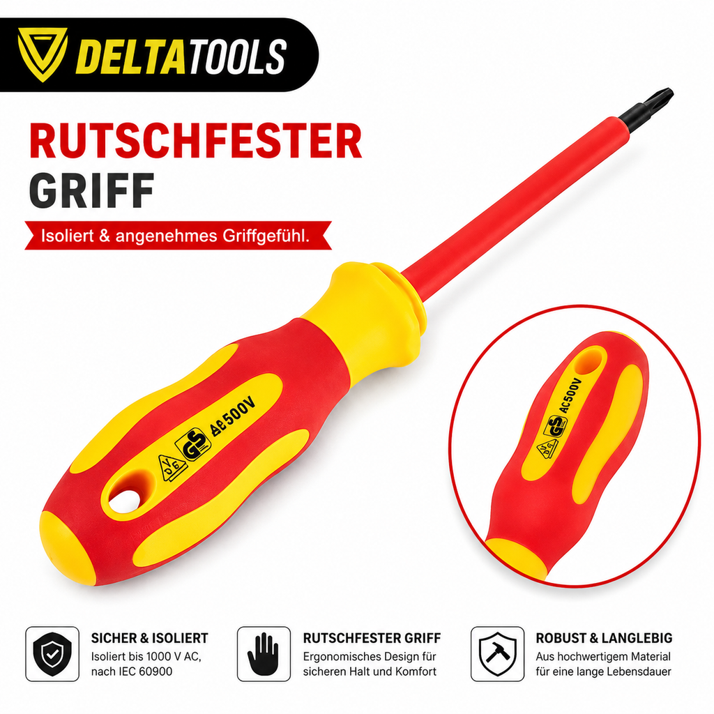 Elektro-Schraubendreher Set 10-teilig – 500V zugelassen, NEU
